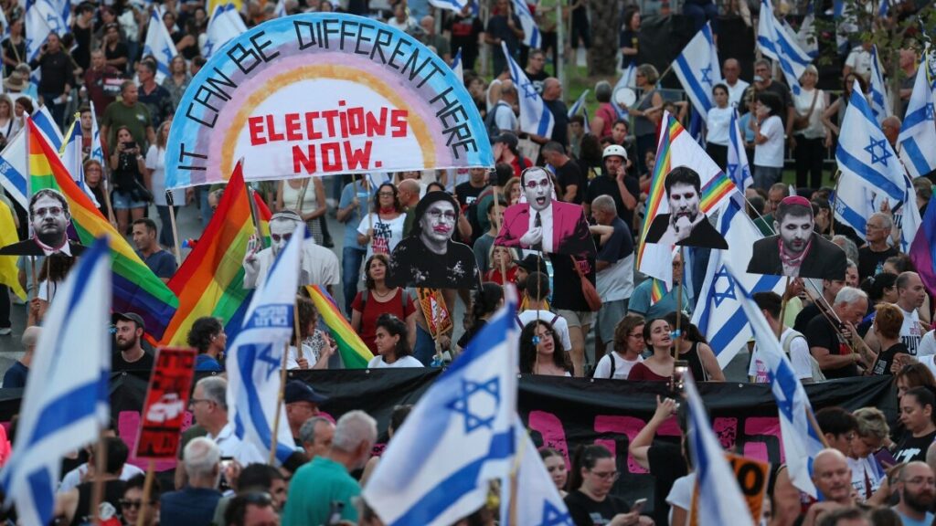 Masiva protesta contra Netanyahu en Tel Aviv