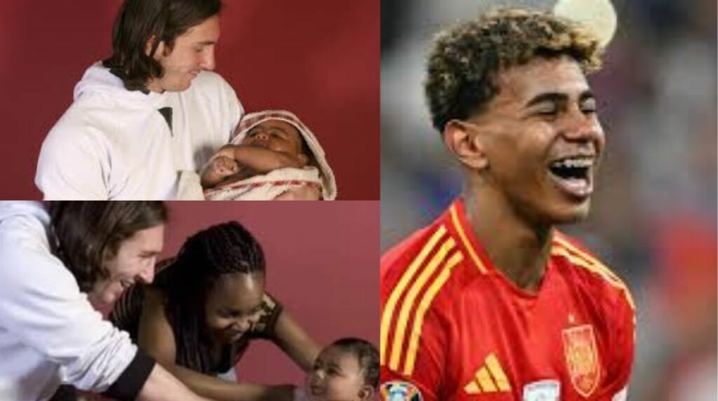 Messi bañando a Lamine Yamal de bebé: ¿premonición futbolística