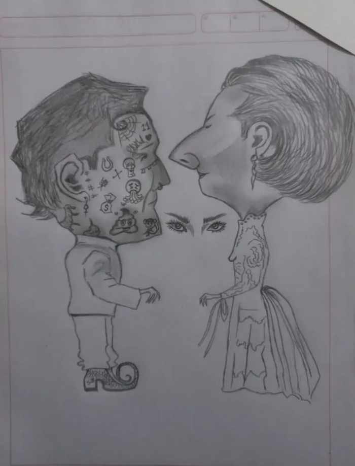 Viralizan caricatura de Cristian Nodal y Ángela Aguilar