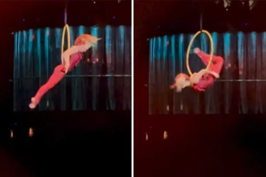 Impactante video de un accidente en el Cirque du Soleil: acróbata rusa sufrió una fuerte caída