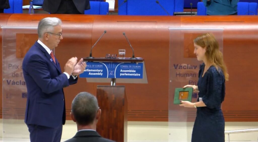 Hija de María Corina Machado recibe el premio