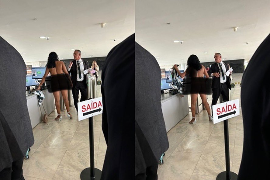 Insólito video viral: una brasileña se desnudó en el Palacio de Planalto y pidió ver a Lula