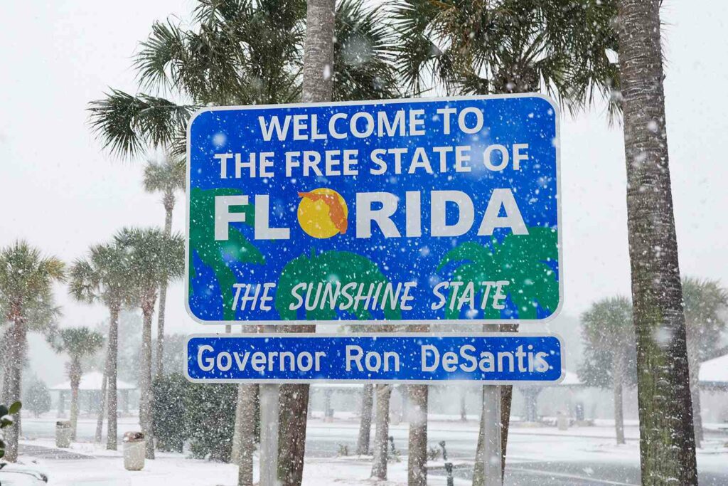 florida azotada por tormenta invernal