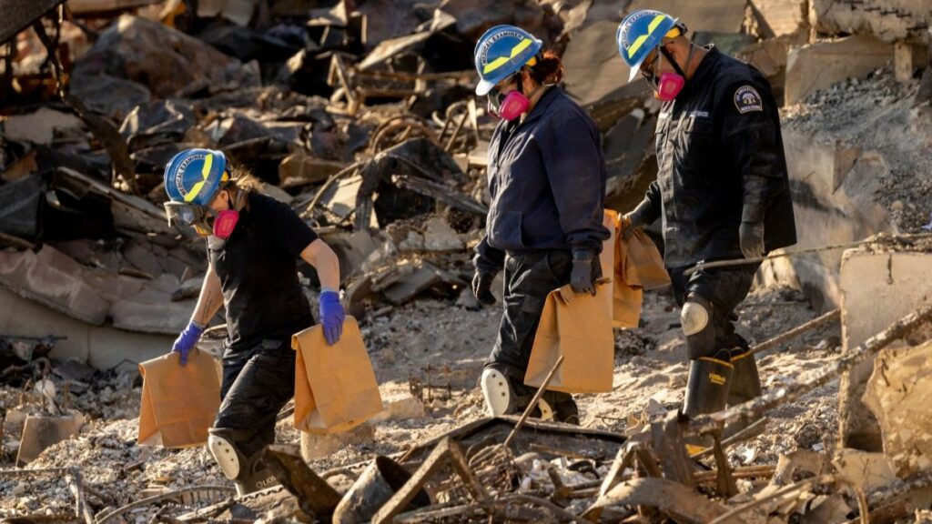 Vientos y pirómanos complican lucha contra incendios en Los Ángeles