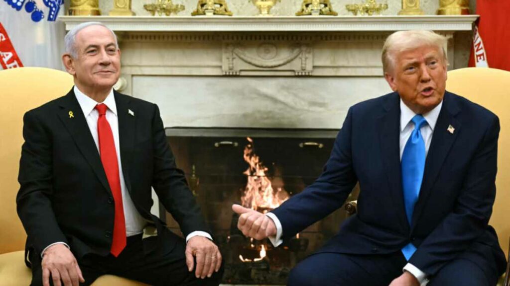 El presidente republicano dejó estupefacta a la comunidad internacional durante la primera reunión cara a cara con Netanyahu