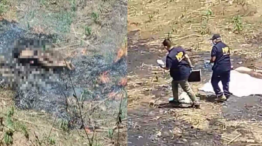 Pobladores linchan y le prenden fuego a presunto asesino