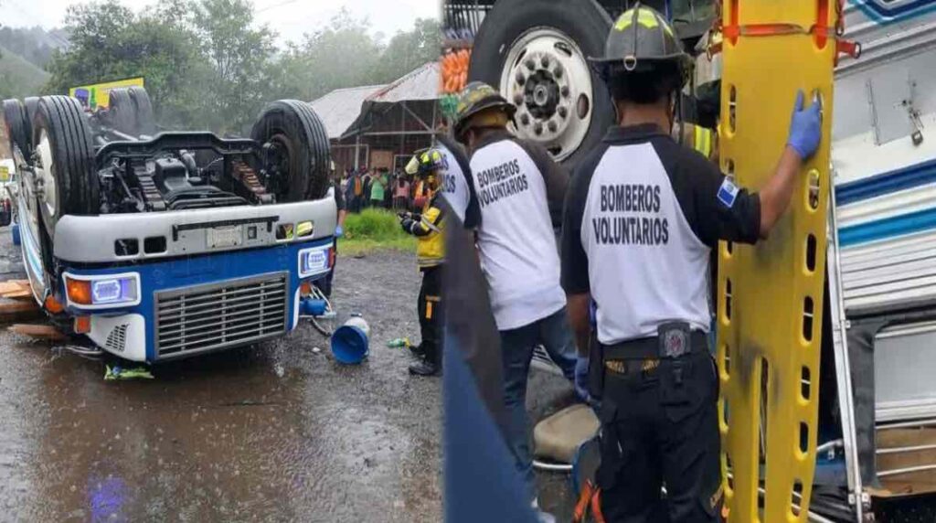 Accidente de bus en Guatemala queda grabado