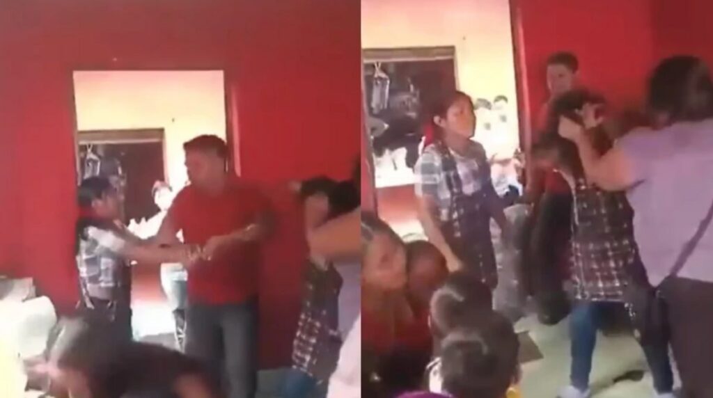 Pareja agarró a golpes a dos jovencitas