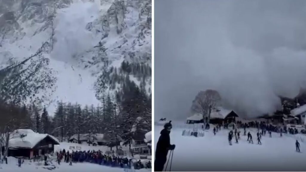 Video capta el momento exacto en que una avalancha sepulta a ...