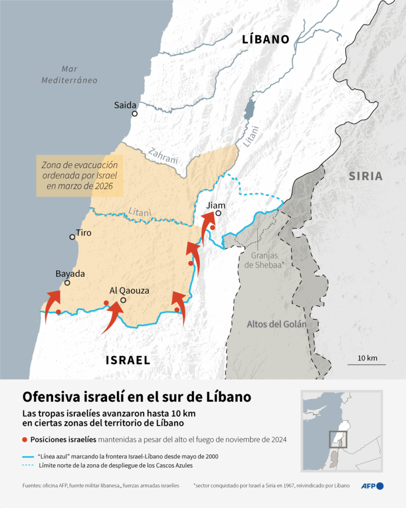 Israel afirma que el alto el fuego con Irán no incluye a Líbano y bombardea el sur del país
