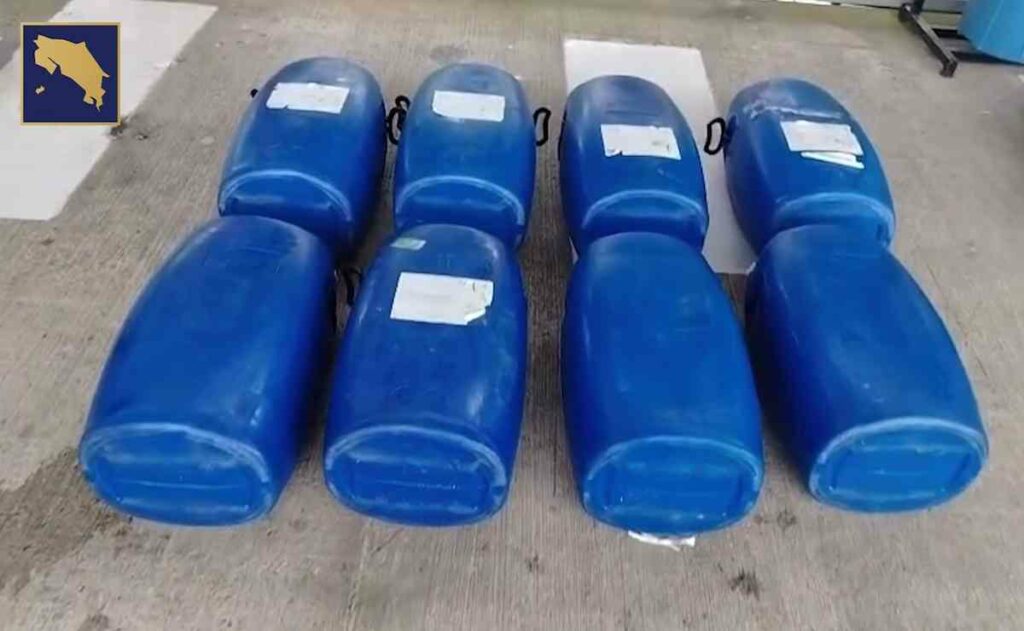 El Ministerio de Seguridad Pública de Costa Rica (MSP) informó que este decomiso en el Pacífico se trata de "un hecho sin precedentes"
