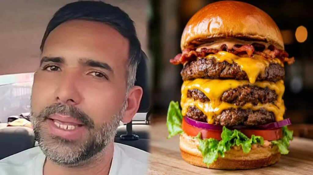 Hombre cuenta su experiencia de la triple hamburguesa y desata polémica