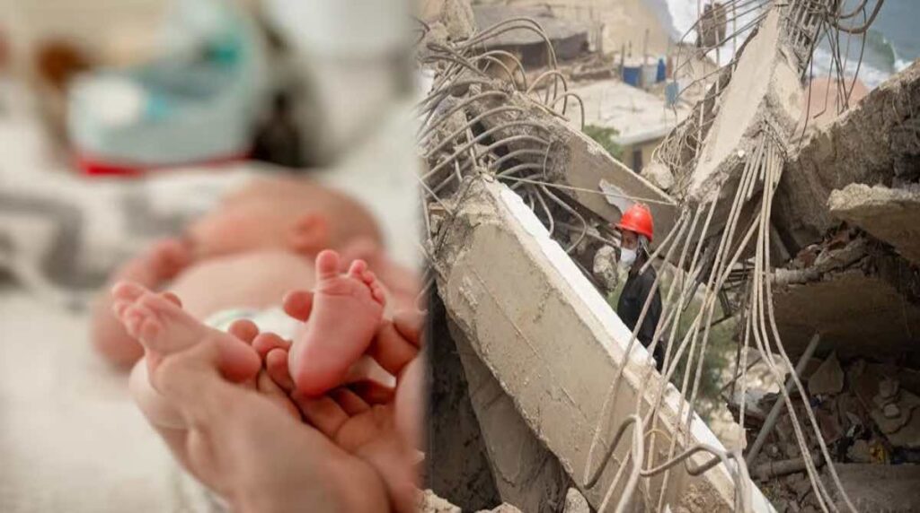 Madre y su bebé cayeron de un octavo piso durante terremoto