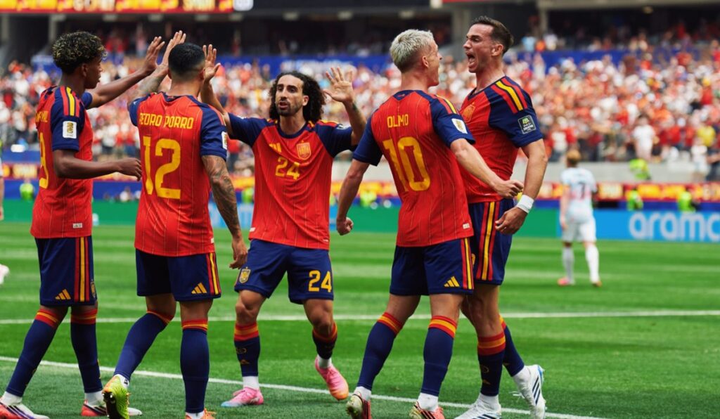 España derrota a Bélgica