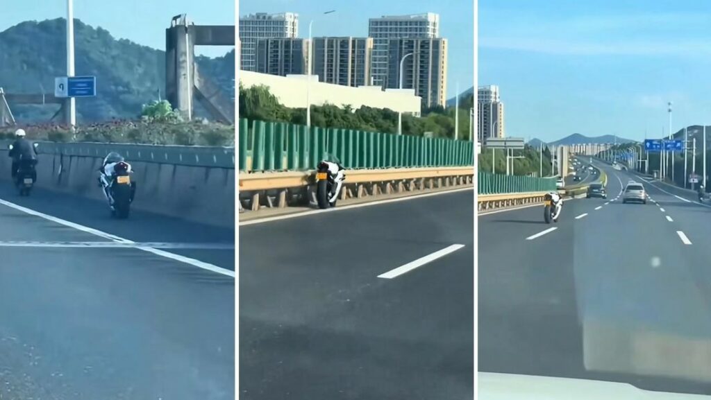 Motocicleta 'fantasma' circula sin conductor varios kilómetros en una autopista