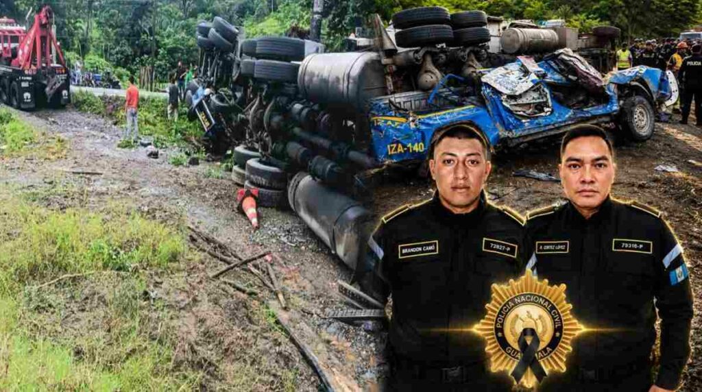 Cisterna cayó sombre una patrulla y dos agentes mueren