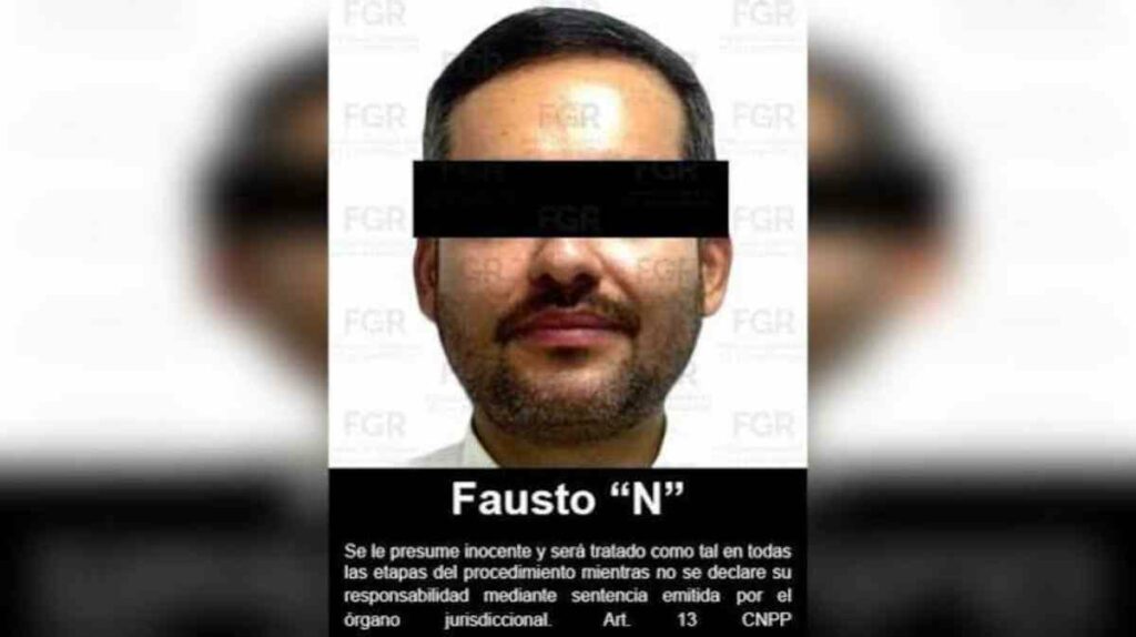 Fausto ‘N’ fue capturado en la alcaldía Miguel Hidalgo, en Ciudad de México, en cumplimiento de una orden de detención emitida por un juez de control federal, según la Fiscalía.