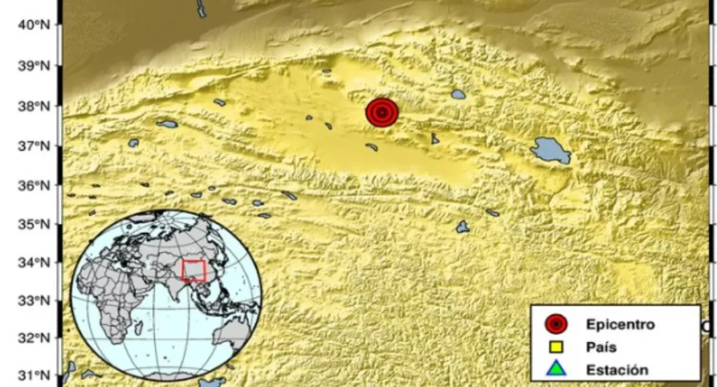 Sismo de magnitud 5,9 estremece la provincia central china de Qinghai