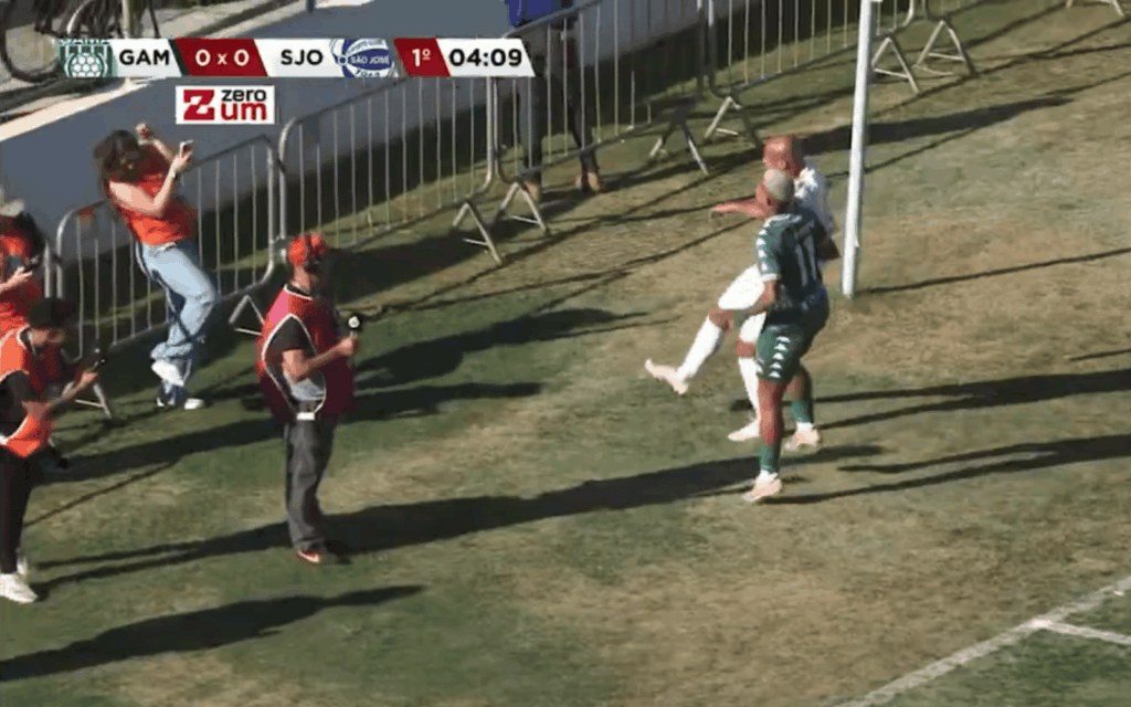 Un jugador desmayó a una fotógrafa de un pelotazo en la cara y recibió fuertes críticas