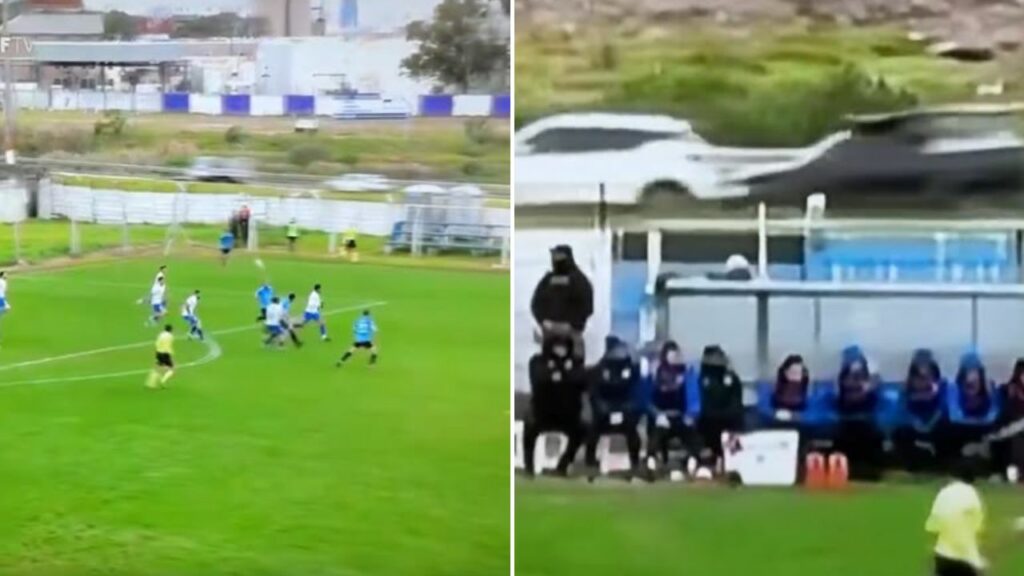 Insólito: un jugador rechazó una pelota en pleno partido y provocó un accidente de tránsito