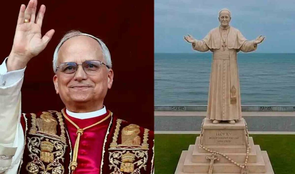 El monumento con su figura pretende ser el más grande del mundo dedicado al actual pontífice