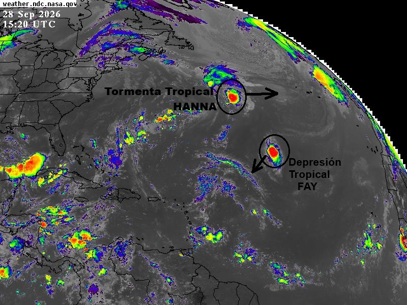 Tormentas tropicales Hanna y Fay: dónde están y qué prevé el NHC en el Atlántico