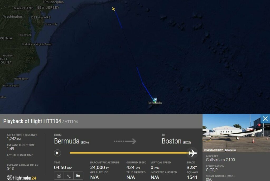 Desaparece avión ambulancia con seis personas cuando volaba de Bermudas a Boston