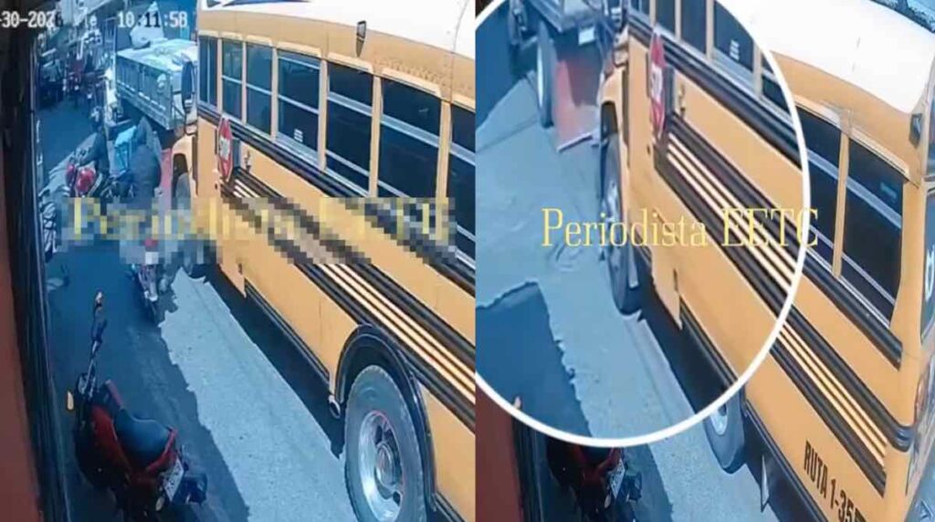 Hombre con discapacidad fue atropellado por un bus en Guatemala