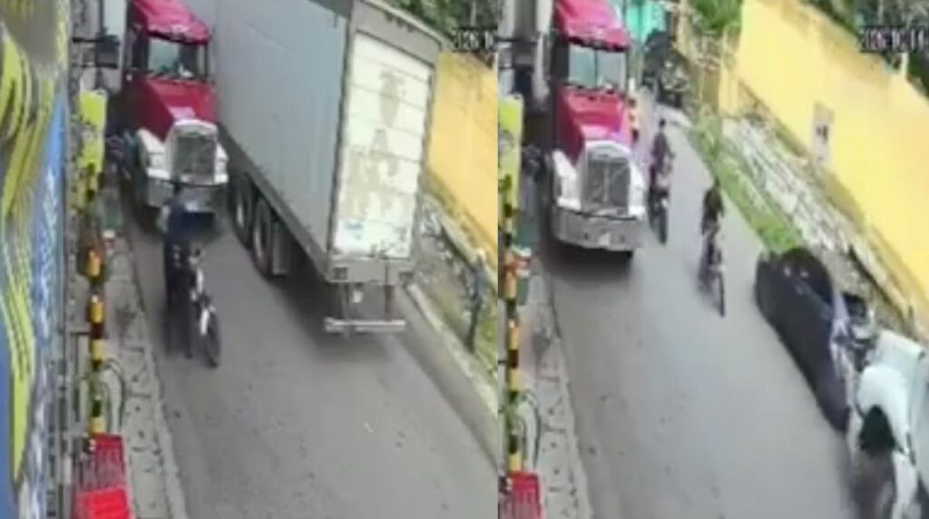 Motorista se salvó de morir aplastado por un tráiler